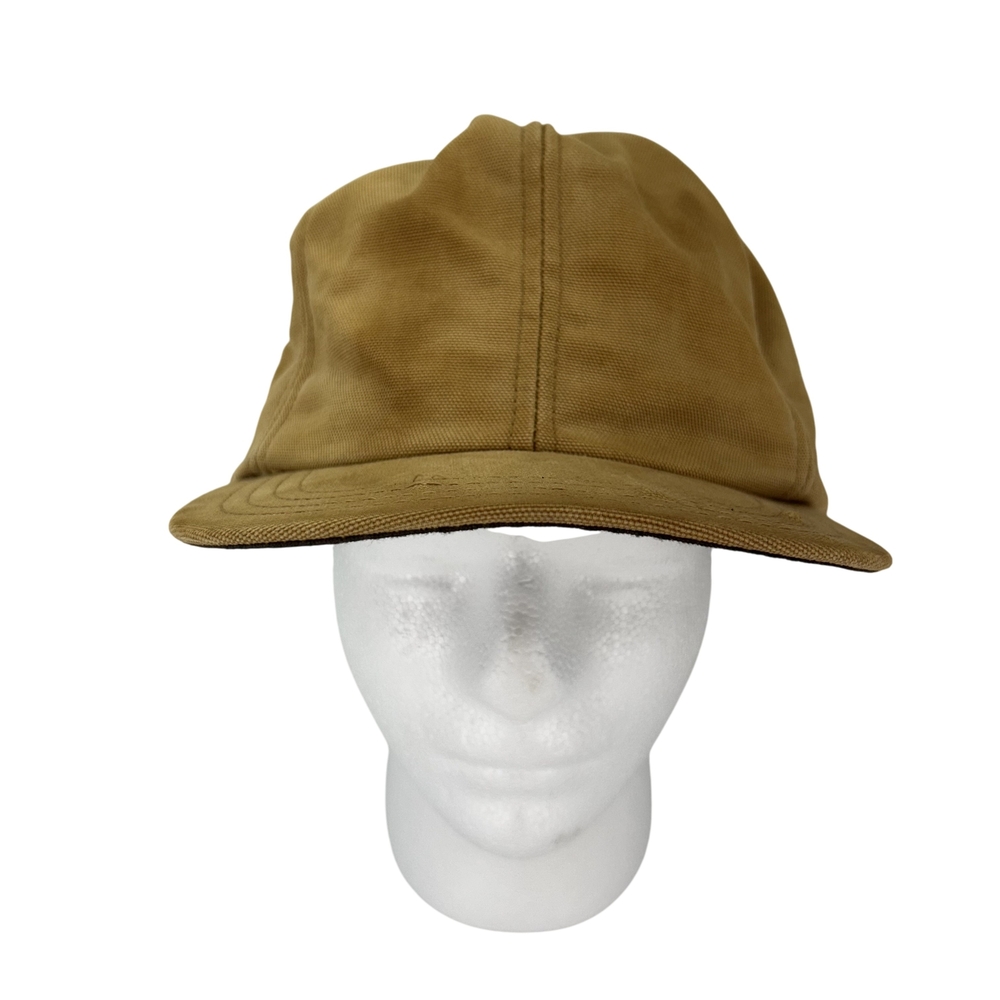 VINTAGE Thinsulate Hat Cap Fitted Mens Large Brown Canvas Workwear USA 90s
